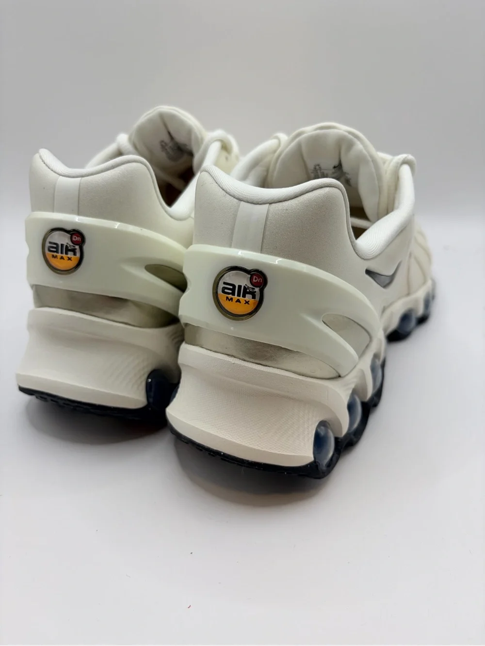Nike Womens Air Max DN8 Sail Black Fossil White Sneakers with Black Swoosh